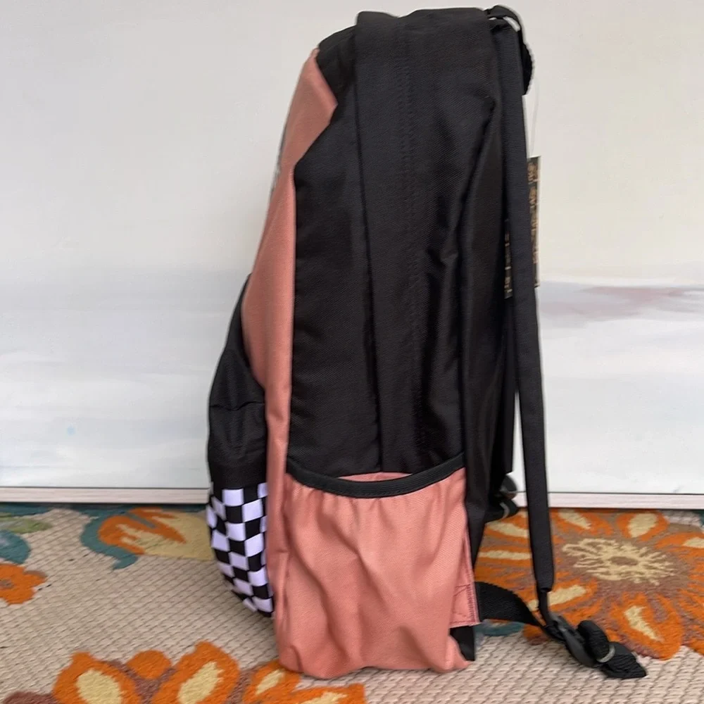 Vans Off The Wall Women's Street Sport Realm Backpack Bag - Rose Pink/Checkered - Picture 16 of 16